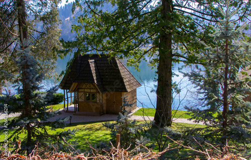 Old house on the shore of lake Bled © dejtan05