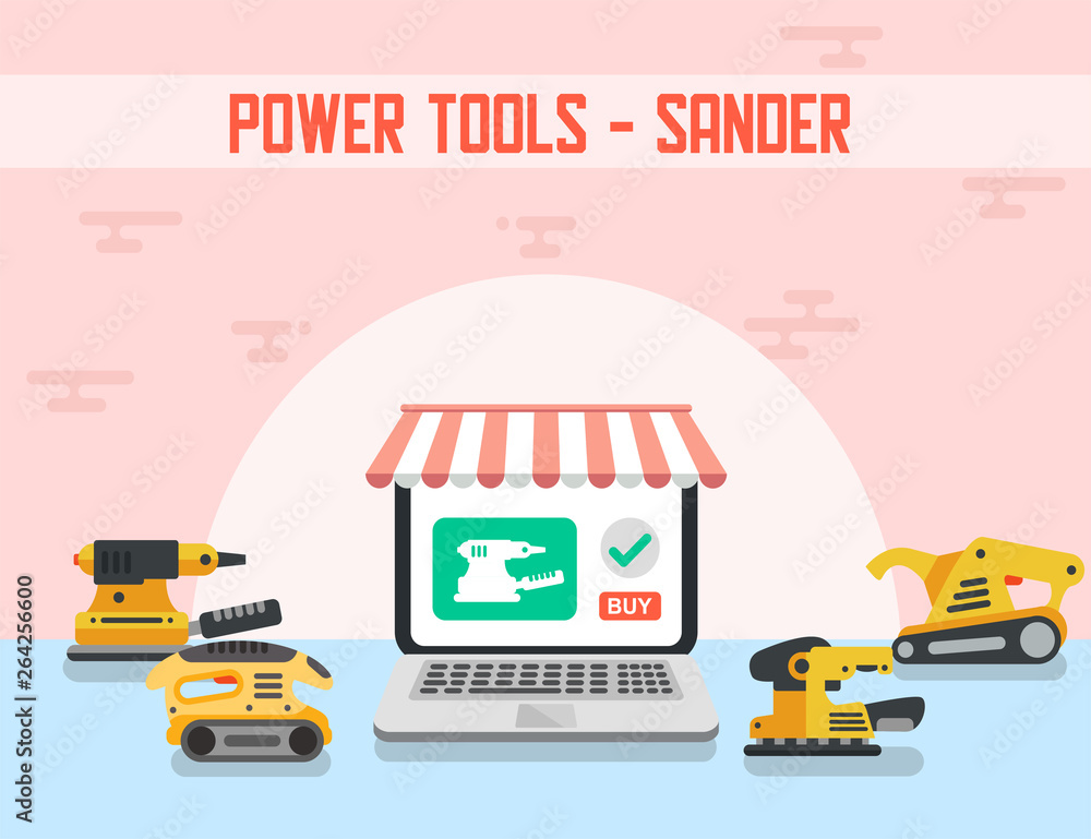 Sander Power Tool Woodworking Online Shop Banner