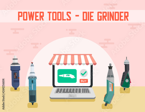Die Grinder Assortment Power Tool Online Ad Banner