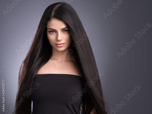 Fotografija Beautiful hair woman long brunette smooth