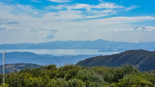      Costa Rica, panorama of the Nicoya bay, view from the Monteverde mountains  photo