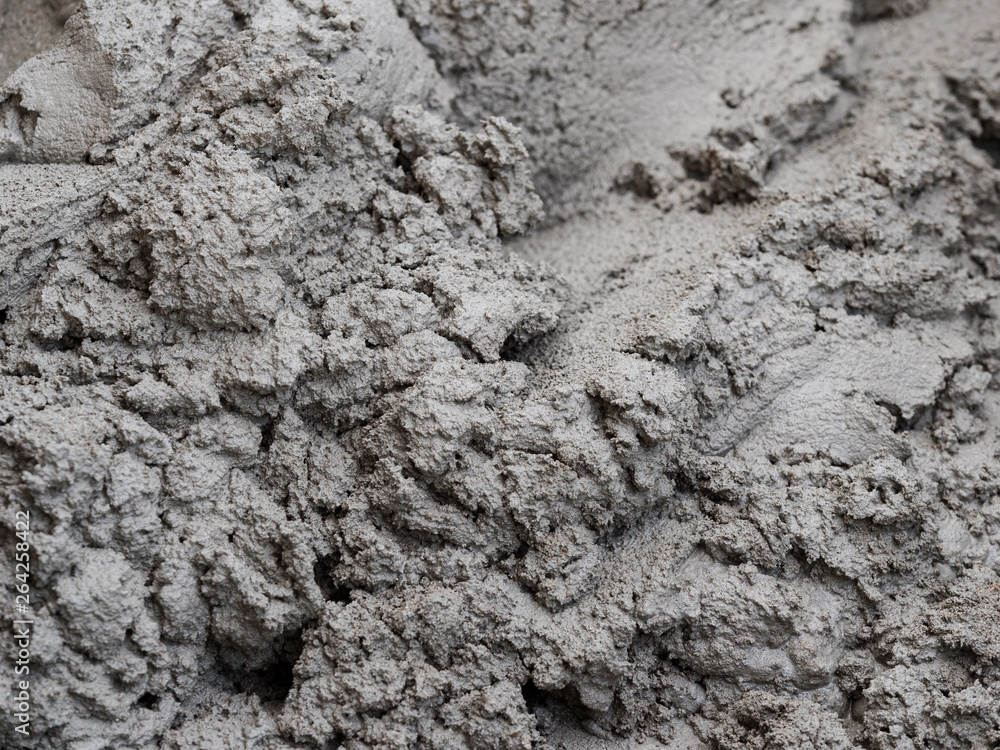 Texture of mixed cement Texture of mixed cement