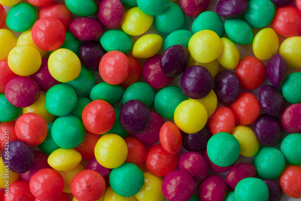 Background made of colorful dragee. A lot of round candies. Background made of colorful dragee. A lot of round candies.