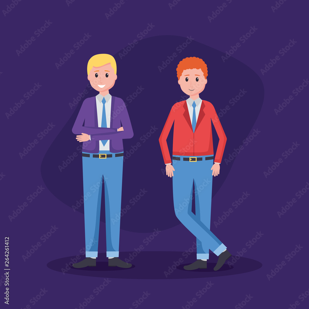 Naklejka premium men employee office