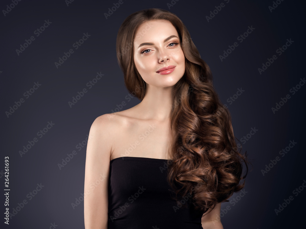 Beautiful hair woman with long brunette hairstyle Beautiful hair woman with long brunette hairstyle