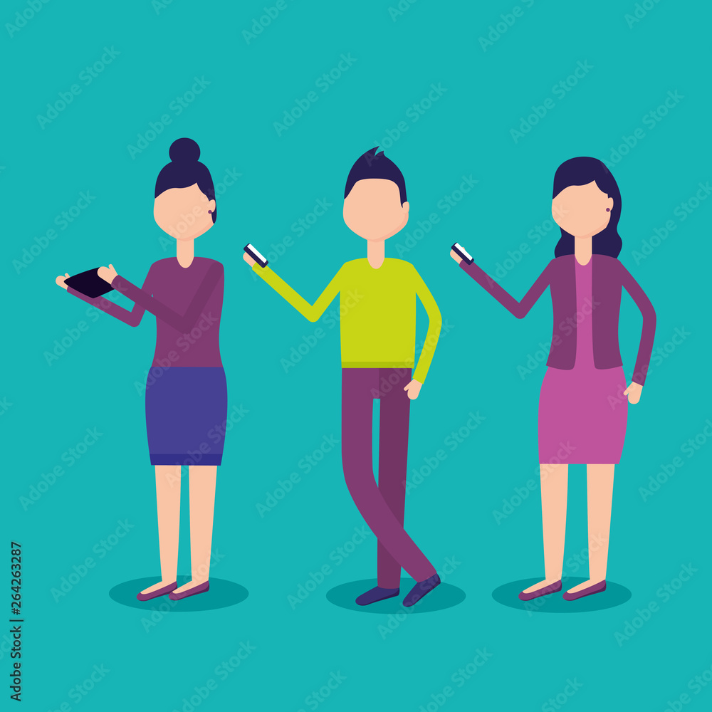 Fototapeta premium people social media