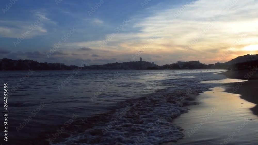 Sunset in the beach of Acapulco Sunset in the beach of Acapulco