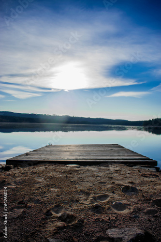 Lake with pier