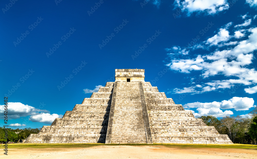 El Castillo or Kukulkan, main pyramid at Chichen Itza in Mexico