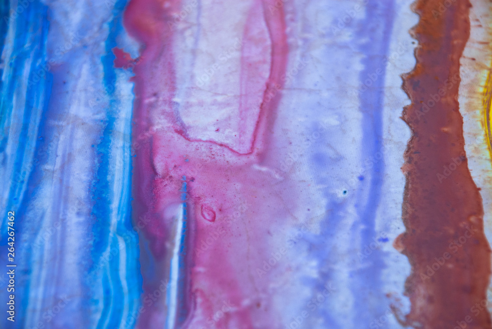 Pink and blue background watercolor paint. Handmade texture.