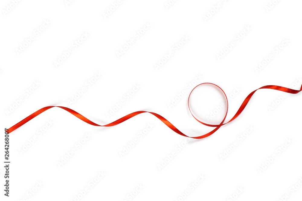 Red ribbon isolated on white Red ribbon isolated on white