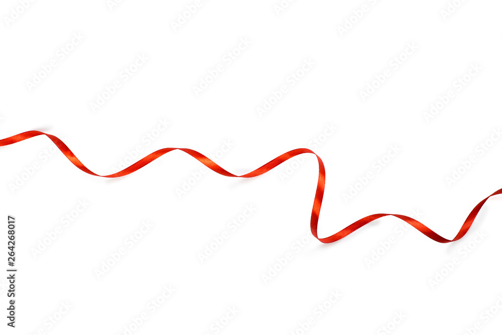 Red ribbon isolated on white Red ribbon isolated on white