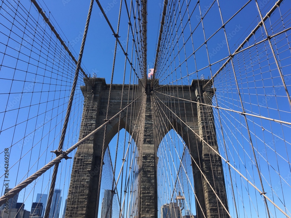 Fototapeta premium Brooklyn Bridge Pedestrian Walkway 