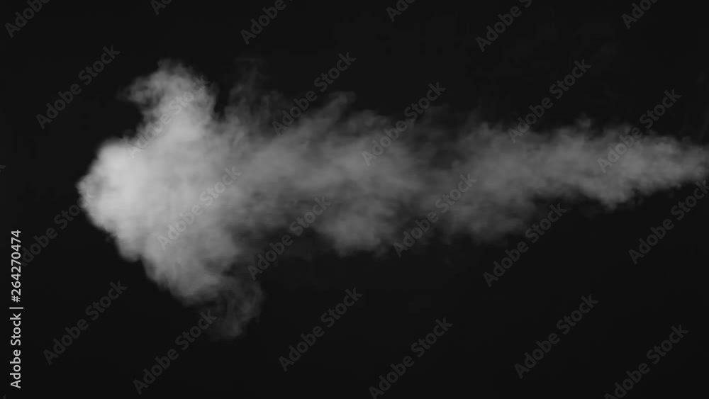 White water vapour on a black background. Close-up shot 4k White water vapour on a black background. Close-up shot 4k