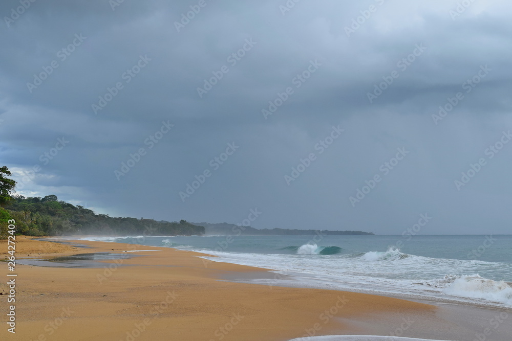 Gloomy sky over the Bluff Beach, Bocas del Toro, Panama