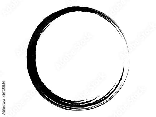 Grunge circle made with ink.Grunge oval shape.Grunge sharp circle.