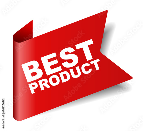 red vector banner best product