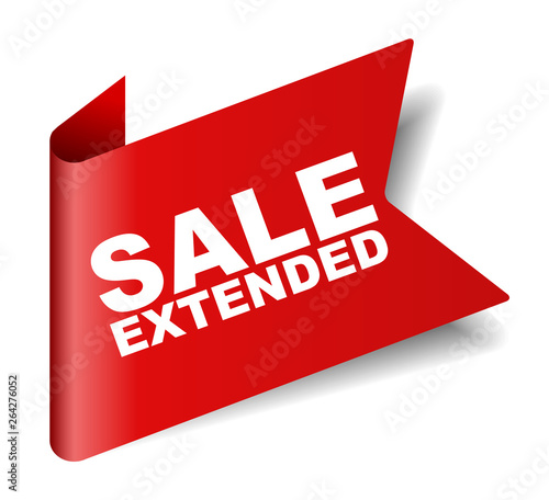 red vector banner sale extended
