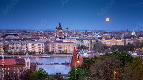 View on Budapest in dusk