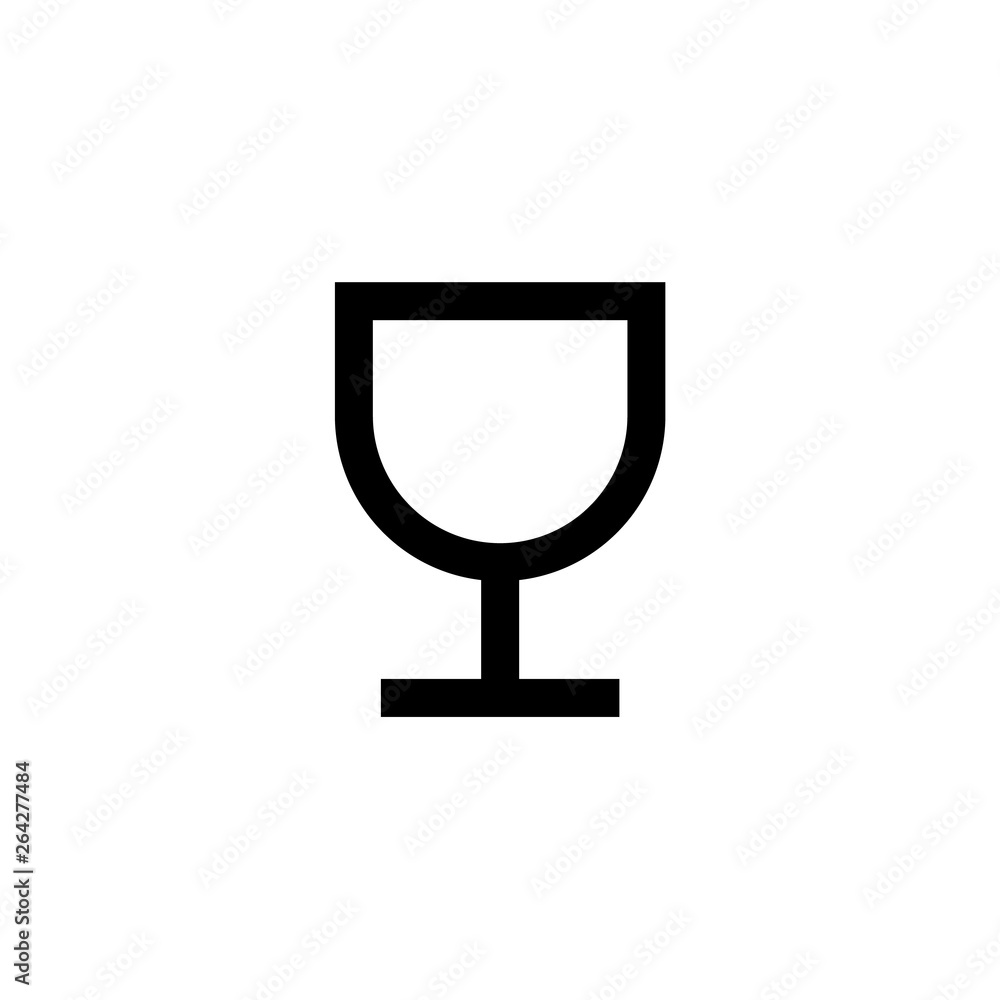 the icon of the glass. Vector illustration the icon of the glass. Vector illustration