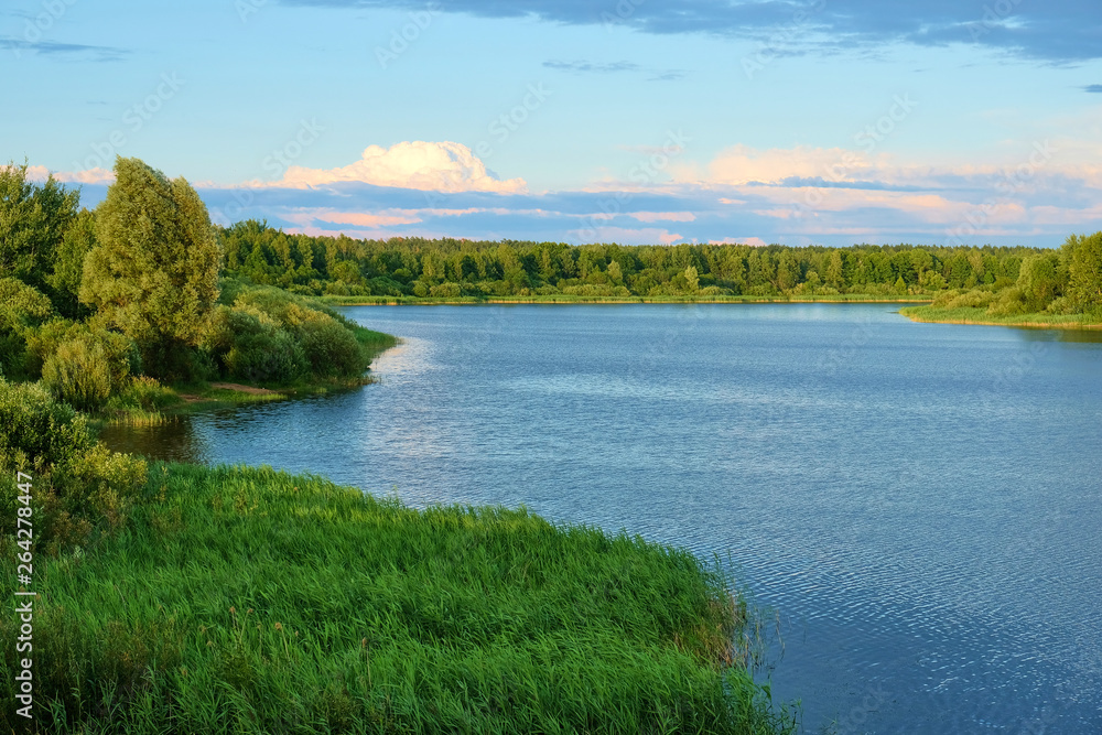Spill the river on a turn against the sky and the forest Spill the river on a turn against the sky and the forest