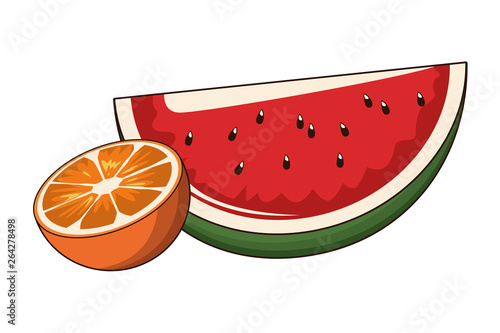 orange and watermelon