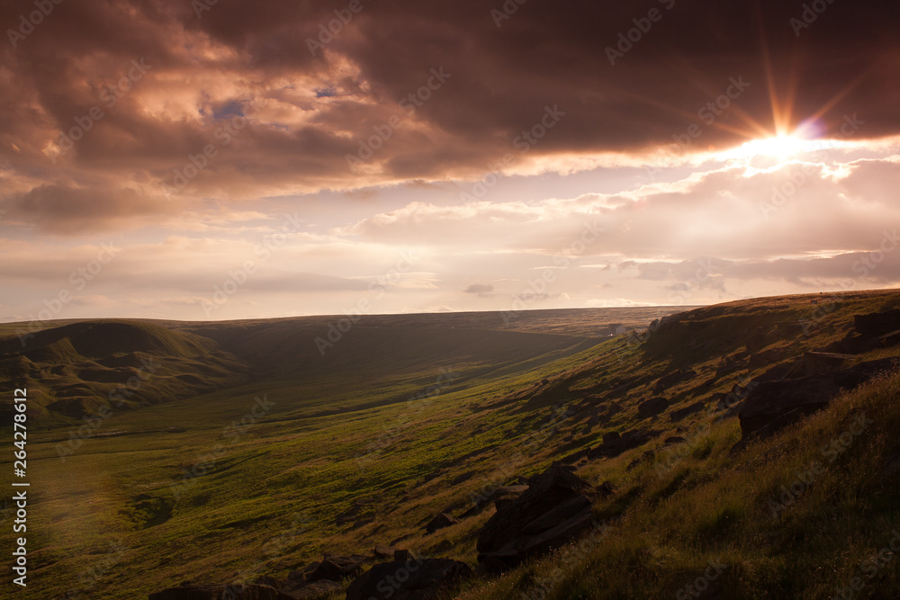 Obraz premium Marsden Moor Sunset
