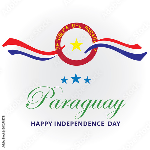 paraguay independence day logo design vector