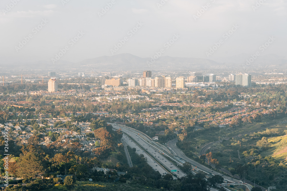 View of I-5 and University City, from Mount Soledad in La Jolla, San Diego, California
