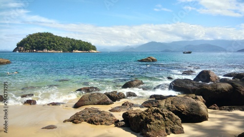 Paradise island with crystal clear waters