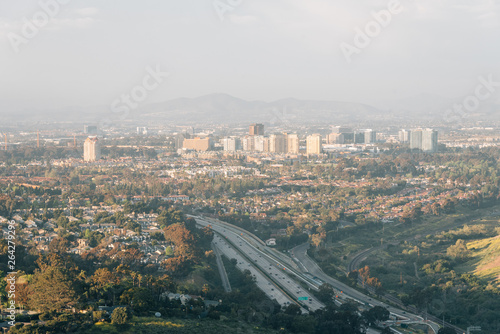 View of I-5 and University City, from Mount Soledad in La Jolla, San Diego, California