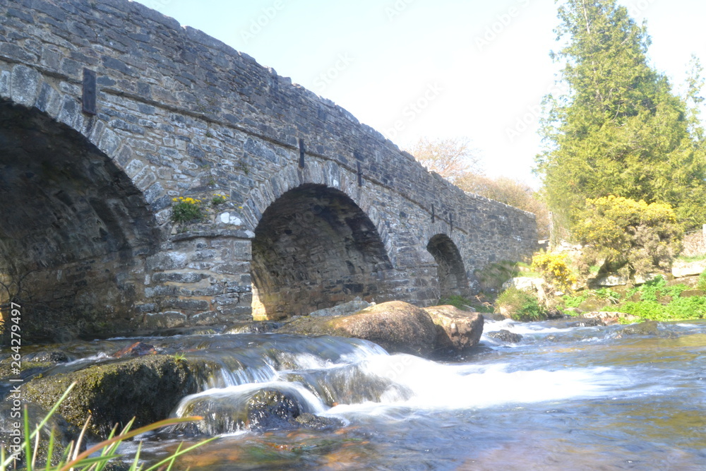 old stone bridge over the river