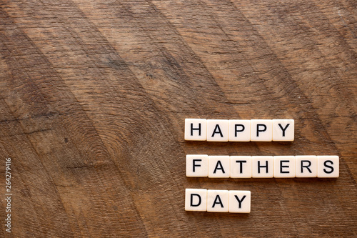happy father's day with scrable letters