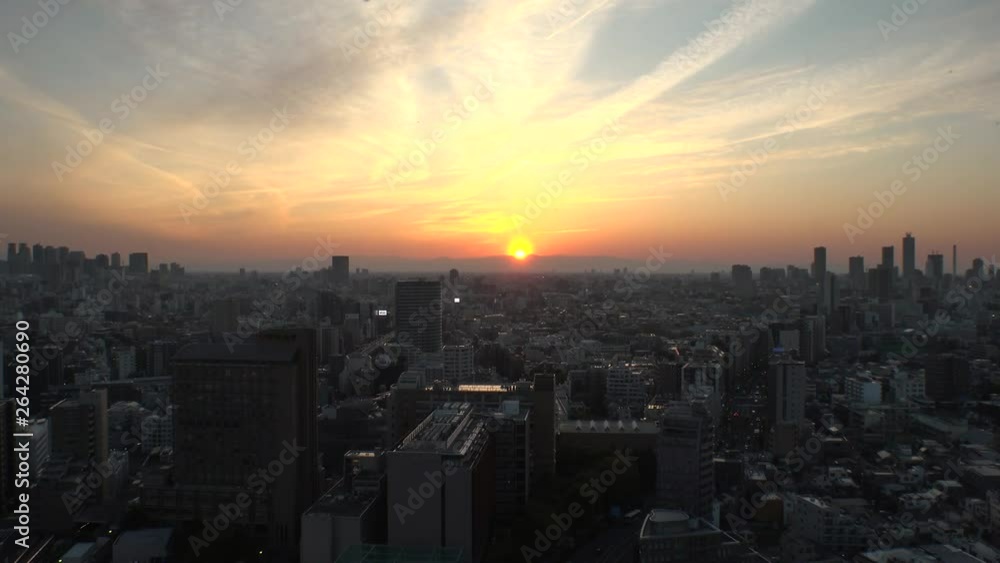 TOKYO, JAPAN - CIRCA APRIL 2019 : Aerial sunset view of CITYSCAPE of TOKYO around Shinjuku city and Ikebukuro city. View from Bunkyo ward. TOKYO, JAPAN - CIRCA APRIL 2019 : Aerial sunset view of CITYSCAPE of TOKYO around Shinjuku city and Ikebukuro city. View from Bunkyo ward.