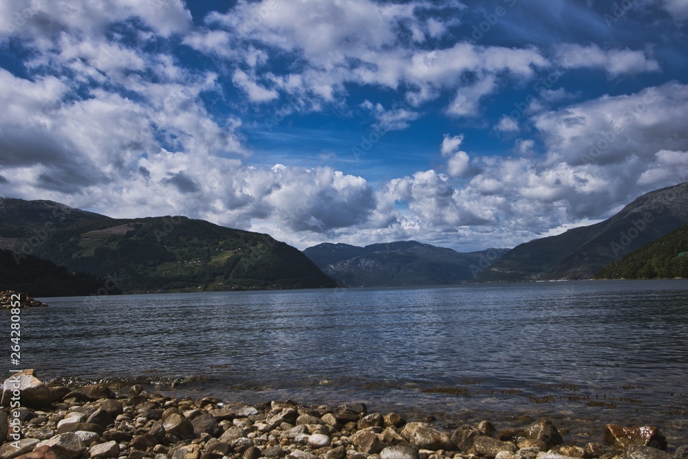 custom made wallpaper toronto digitalCloudy blue sky in Norway