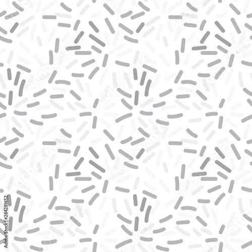 Vector organic seamless abstract background with simple white and grey shapes  freehand doodles pattern.
