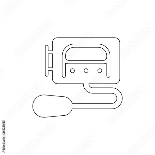ultrasonic technology outline icon. Signs and symbols can be used for web, logo, mobile app, UI, UX