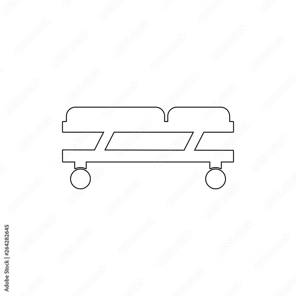 stretcher outline icon. Signs and symbols can be used for web, logo, mobile app, UI, UX