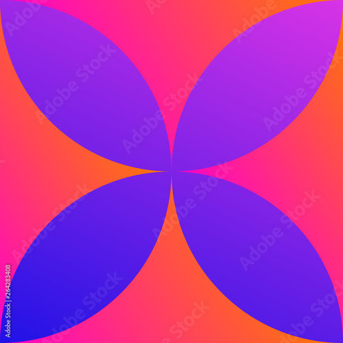 Color geometric pattern. Multicolored gradient abstraction with bright polygon. Minimal graphic background with simple shape and figure.