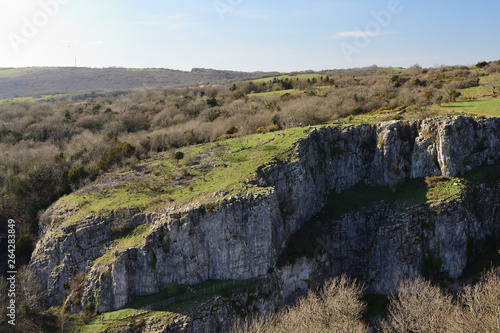 View of Cheddar gorge in Somerset photo