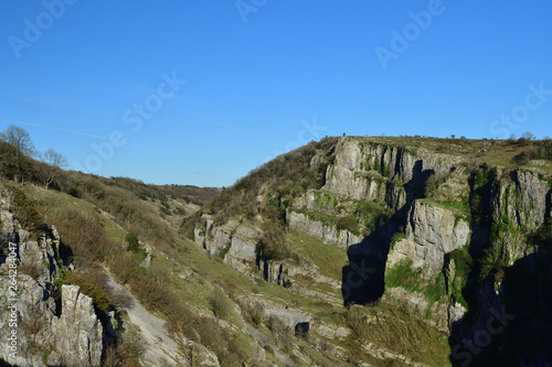 View of Cheddar gorge in Somerset photo