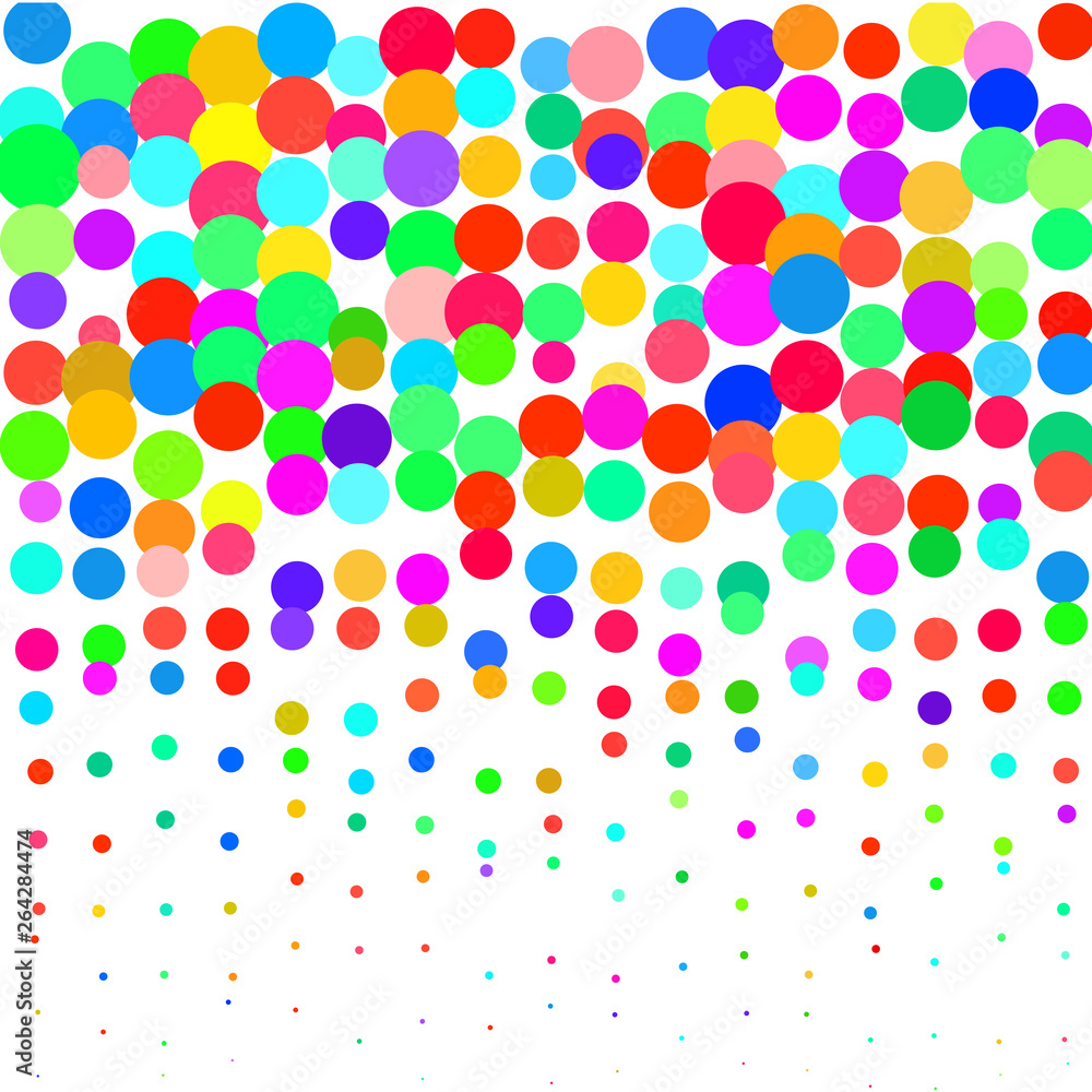 White background with colorful confetti White background with colorful confetti