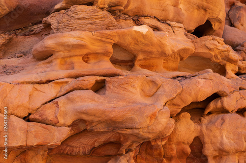 Coloured Canyon is a rock formation on Sinai peninsula. Sights of Nuweiba, Egypt.