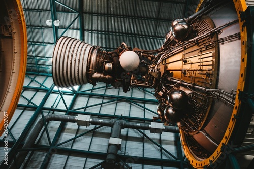 Fototapeta Naklejka Na Ścianę i Meble -  A process of building a space rocket engine