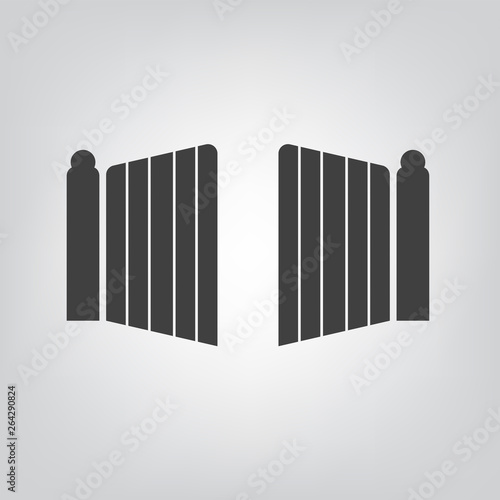 modern gate icon- vector illustration