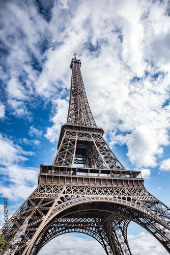 Eiffel Tower. The Eiffel Tower is the most popular tourist spot in Paris, France. © Denis Rozhnovsky
