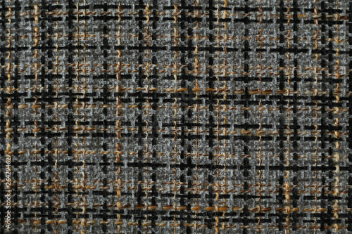 background texture gray plaid fabric. threads, pattern.
