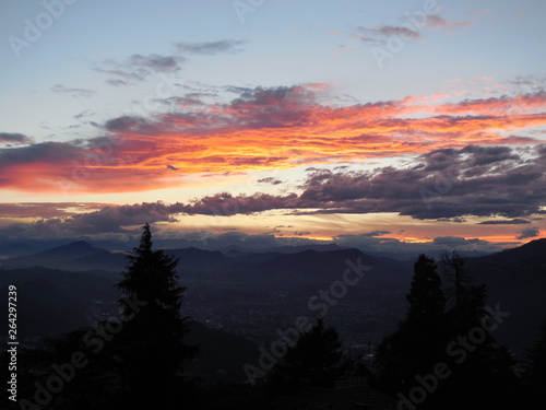 sunset in the mountains