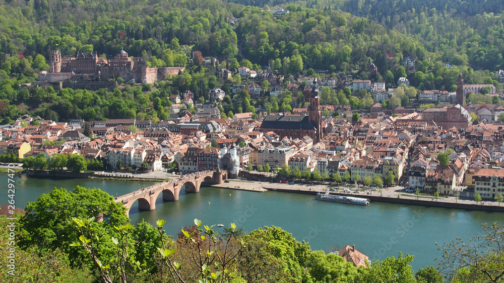 Heidelberg am Neckar mit Schloss, Deutschland