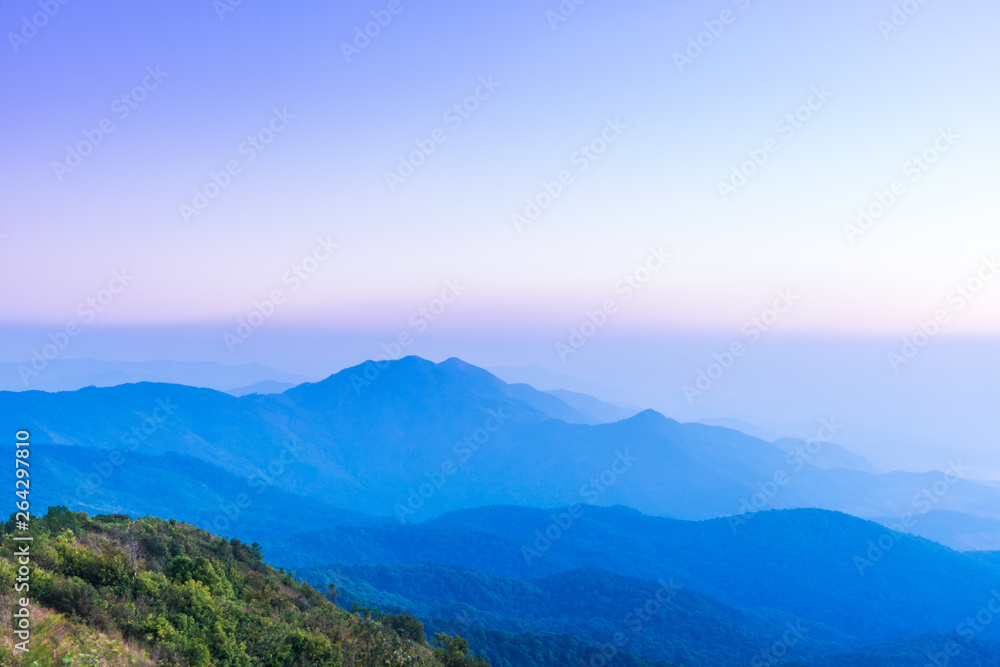 Landscap of Evergreen forest location at Doi Inthanon National Park Chiang Mai Thailand. 2-2015.